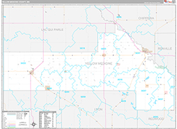 Yellow Medicine County Wall Map Premium Style 2026
